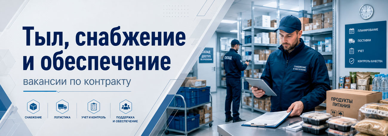 Тыл, снабжение и обеспечение вакансии по контракту
