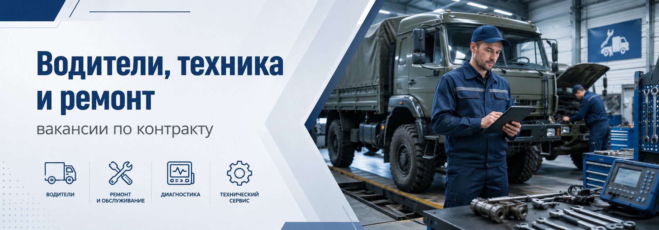 Водители, техника и ремонт — вакансии по контракту